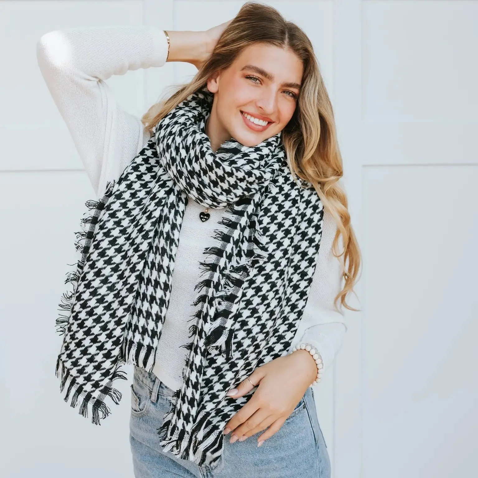 #1 Seller - PRETTY SIMPLE Hampton Houndstooth Scarf