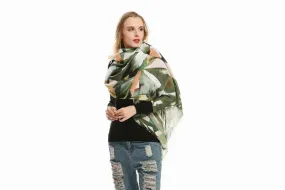 Charlotte Abstract Khaki & Orange Print Scarf
