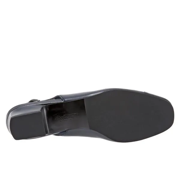 Dea Navy Sling-back Low Heeled Dress Shoes