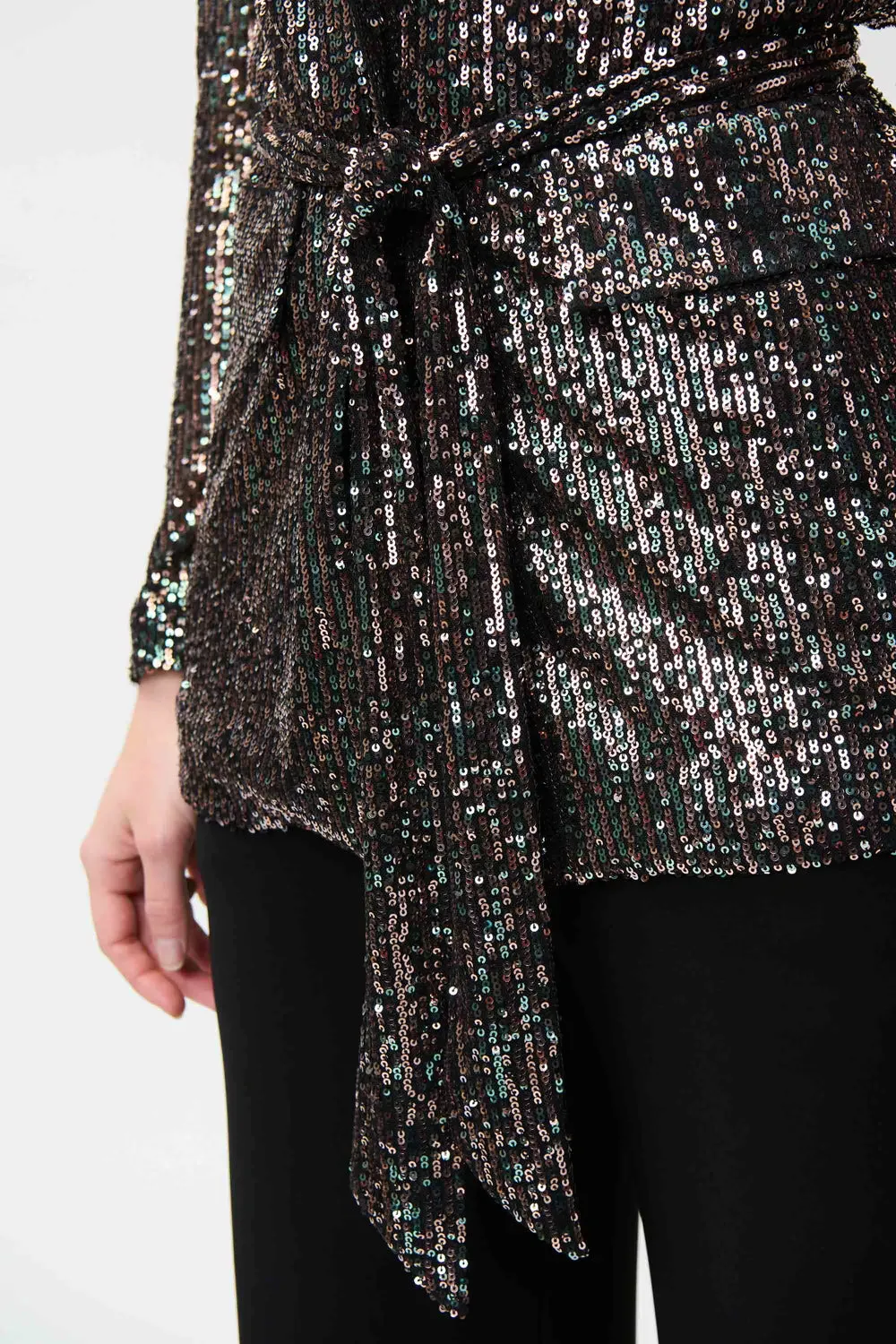 JOSEPH RIBKOFF 224263 Dazzle Me Blazer in Metallic Sequin