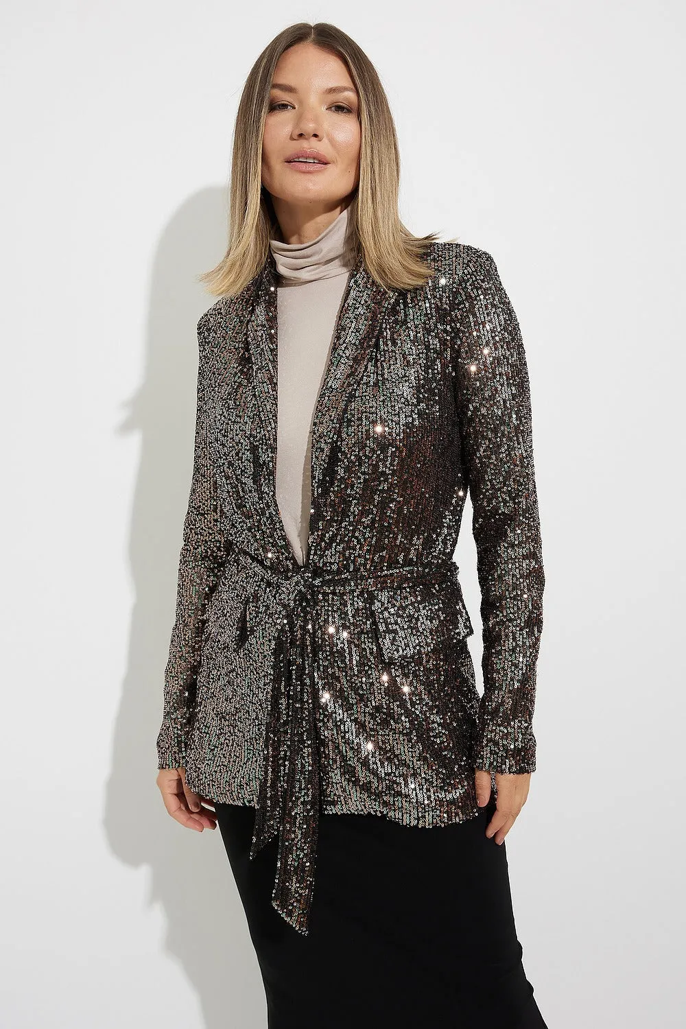 JOSEPH RIBKOFF 224263 Dazzle Me Blazer in Metallic Sequin