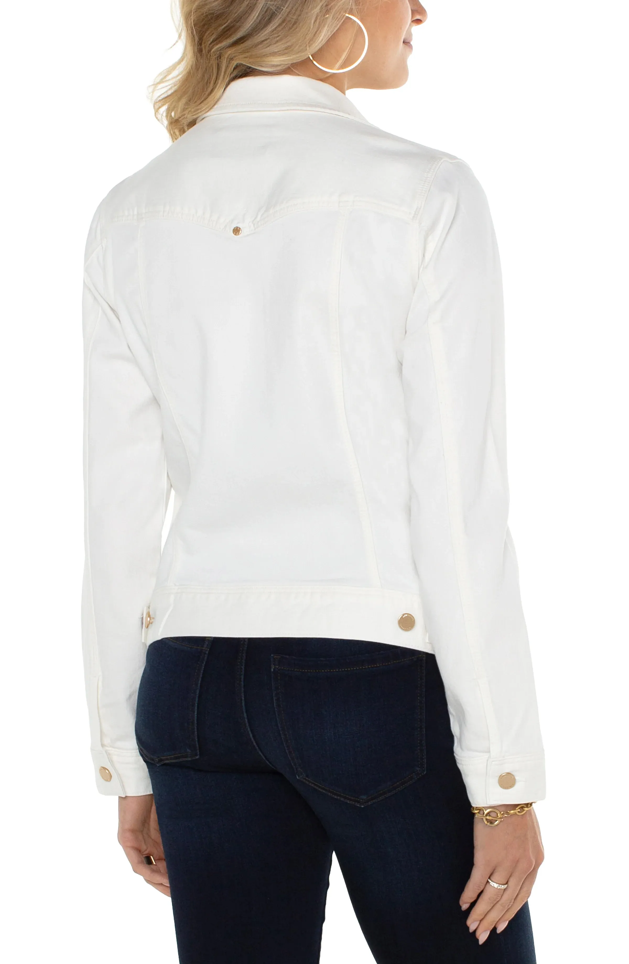 Liverpool Classic Jean Jacket- Porcelain LM10004WF