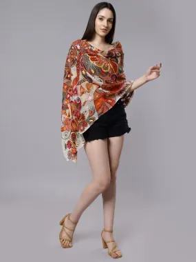 Merino Woollen Scarf: Designer Embroidered