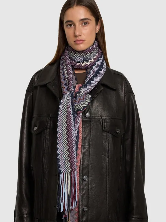 Missoni   Wool blend jacquard scarf 