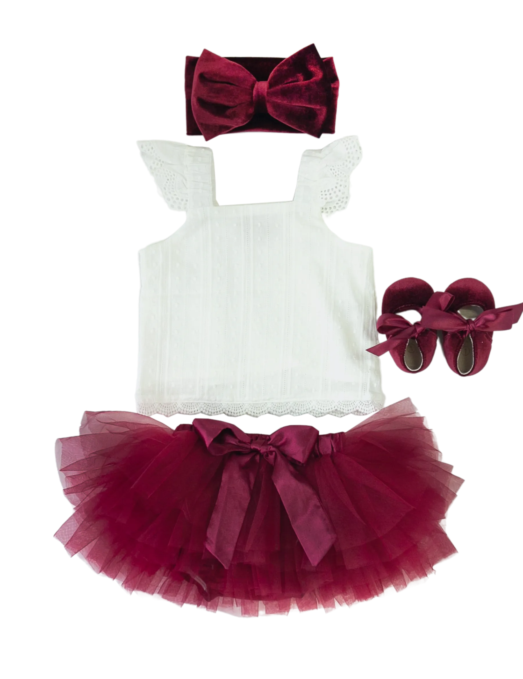 Victoria Velvet Mary Janes - Cherry Red