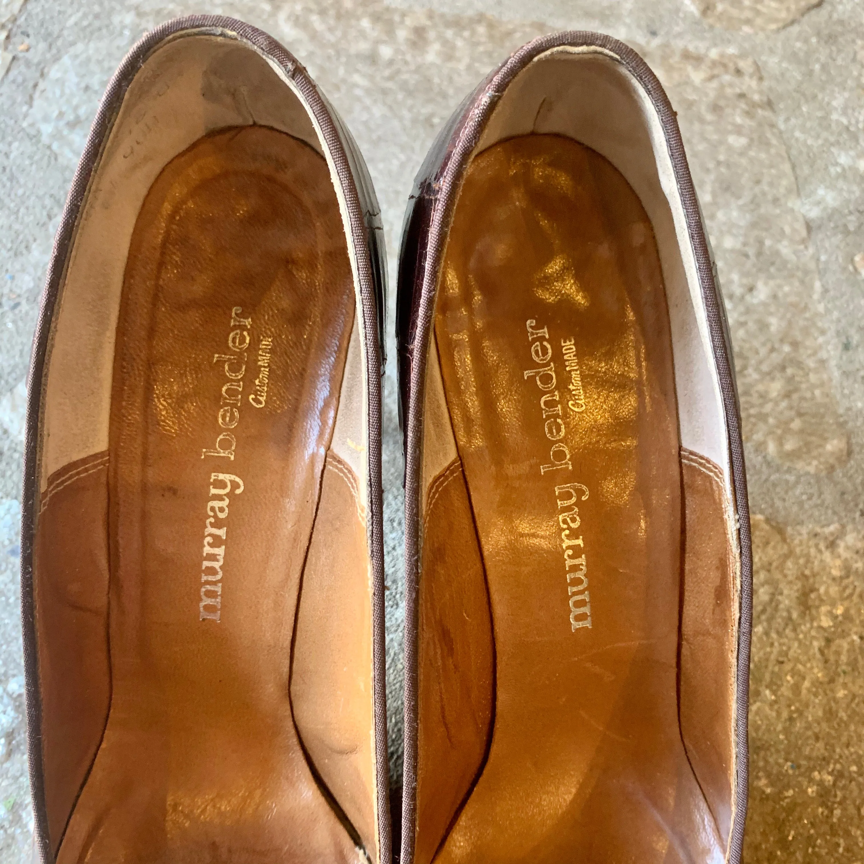 Vintage Murray Bender Brown Snakeskin Heels