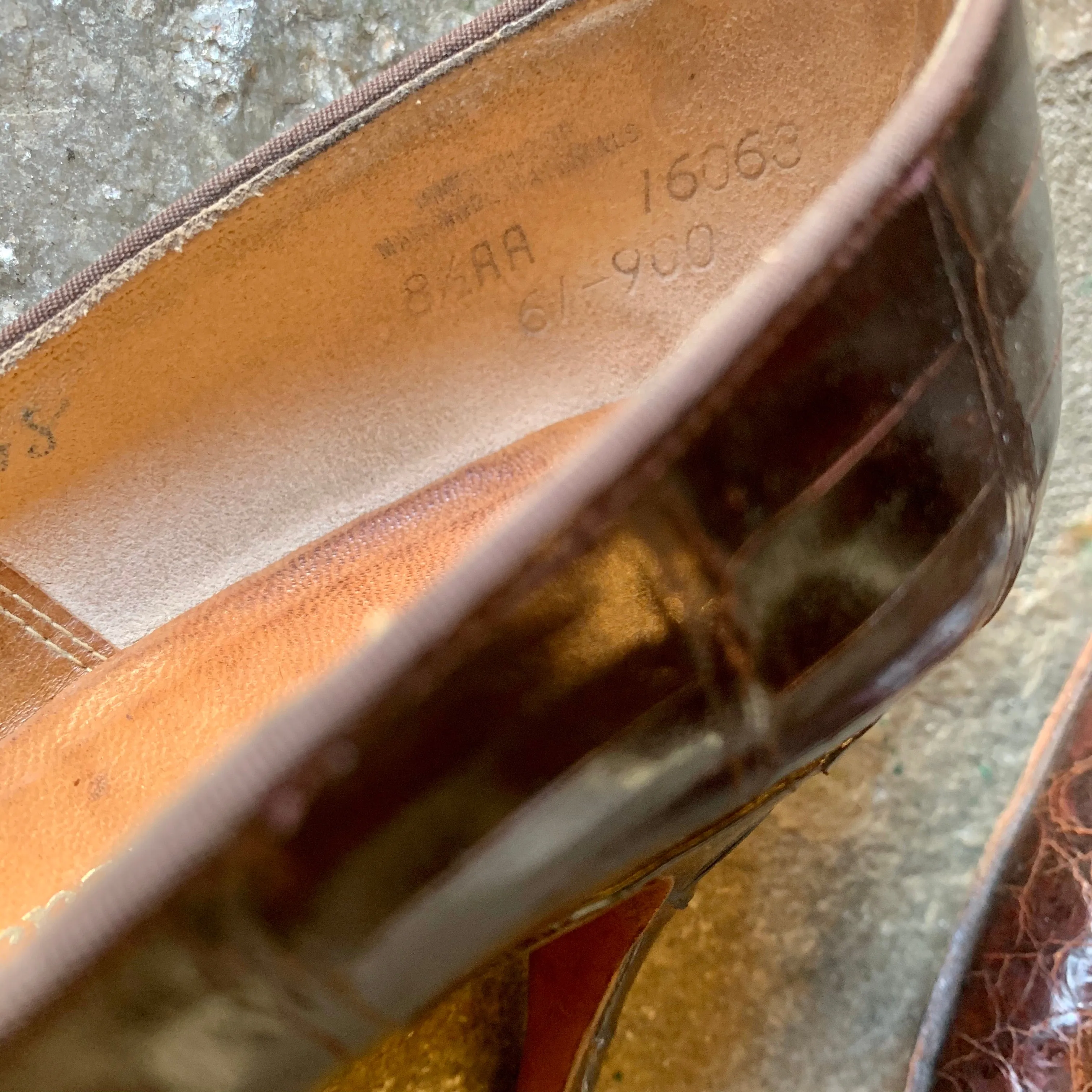 Vintage Murray Bender Brown Snakeskin Heels